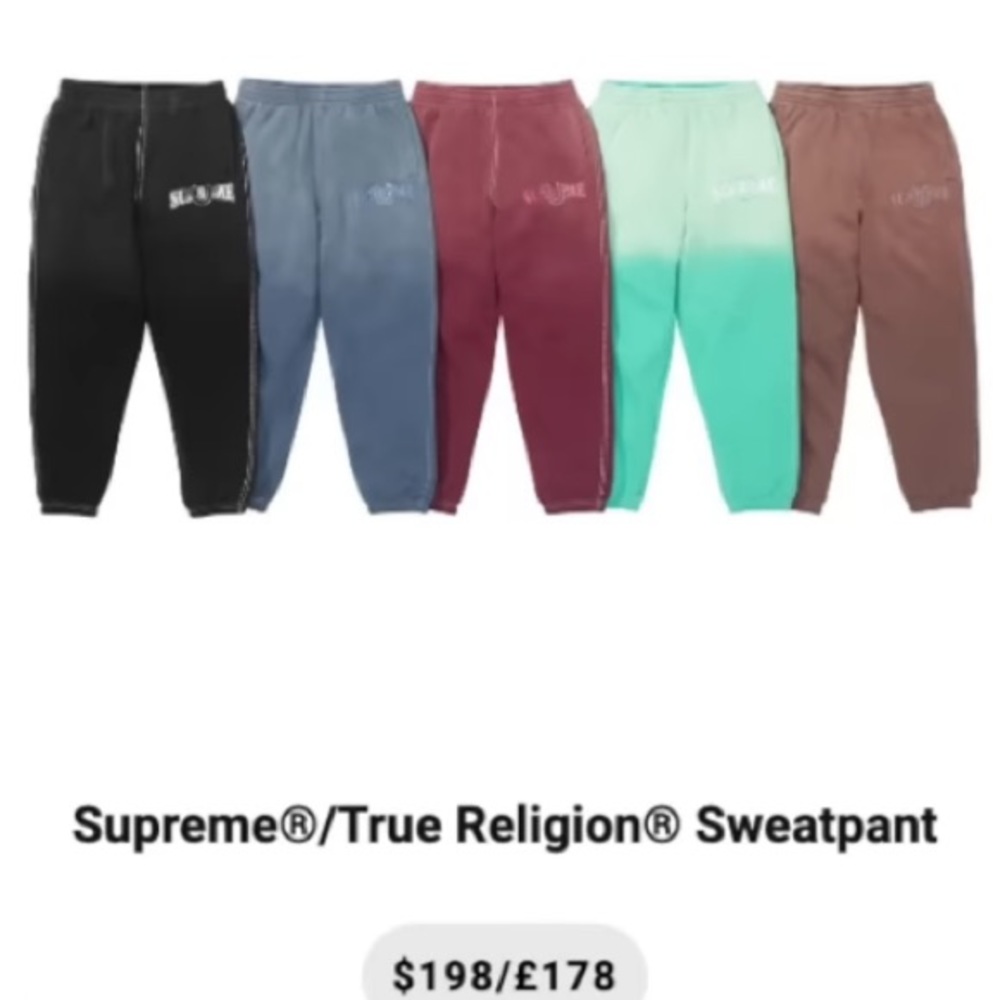 Supreme, true, religion, sweatpants